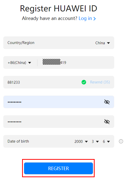 Registration And Verification Huawei Id Registration
